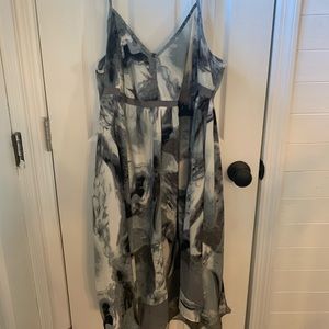 Simply Vera Vera Wang handkerchief grey dress